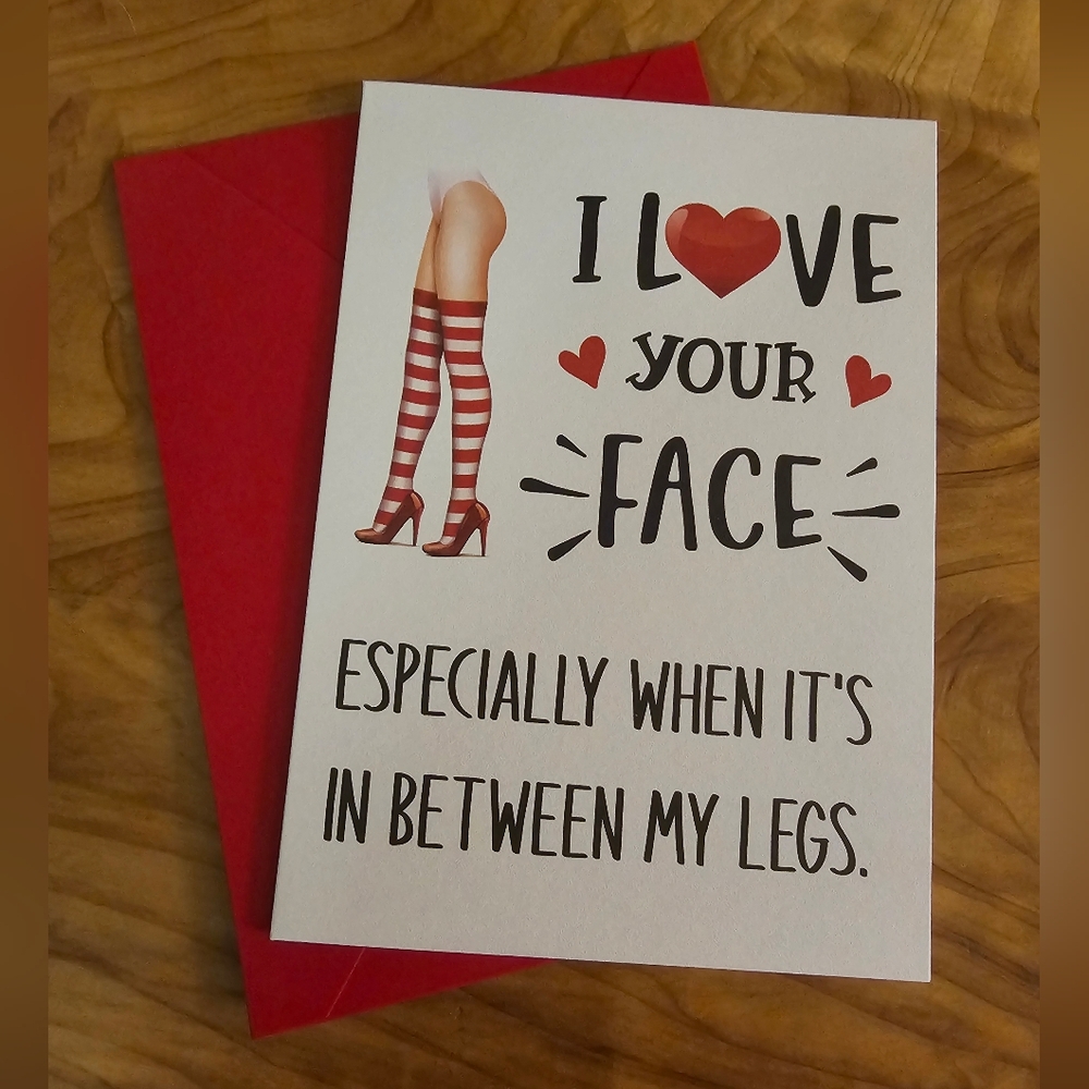 Naughty Greeting Card with Red Envelope